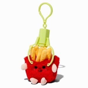 Claire’s Plush French Fries Claw Machine Keychain Red Yellow Green White